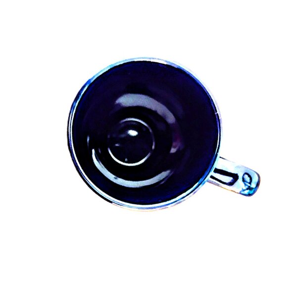 DesignPac Inc. 6" Tall Winter Holiday Coffee Mugs ~ Dark Blue ~ Set of 2 ~  EUC - Picture 7 of 14